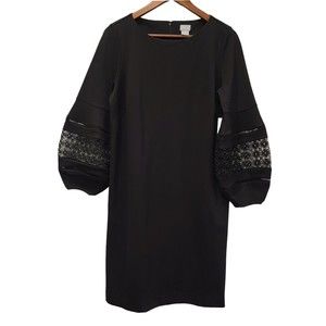 Chico's Women's Size 0.5 Eyelet Balloon Sleeve Ponte Dress New w/ Tags